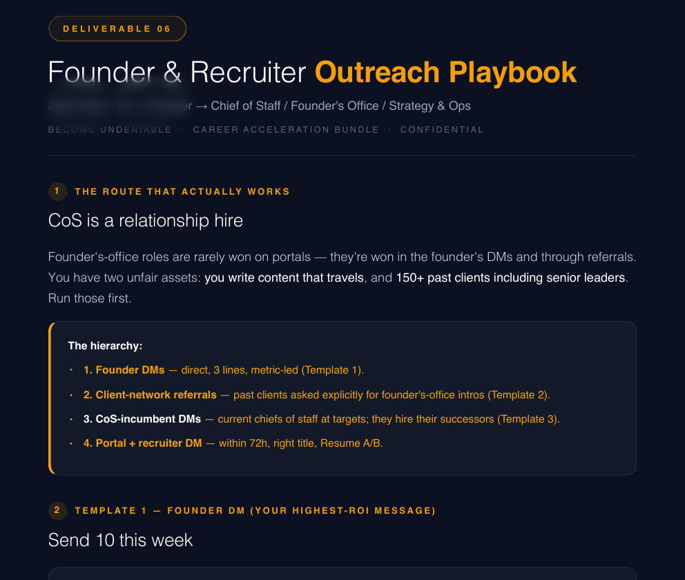 Sample recruiter outreach playbook page
